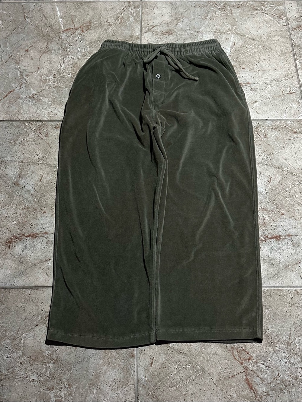 Y2K Geoffrey Beene Olive Green Wide-Leg Pants